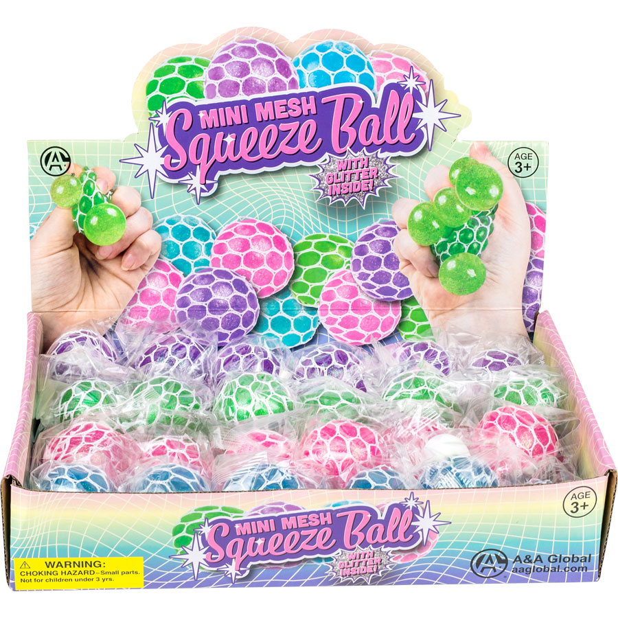 Glitter squishy 2024 mesh ball